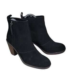 DV Dolce Vita Jax Black Leather Ankle Boots Womens Size 6.5